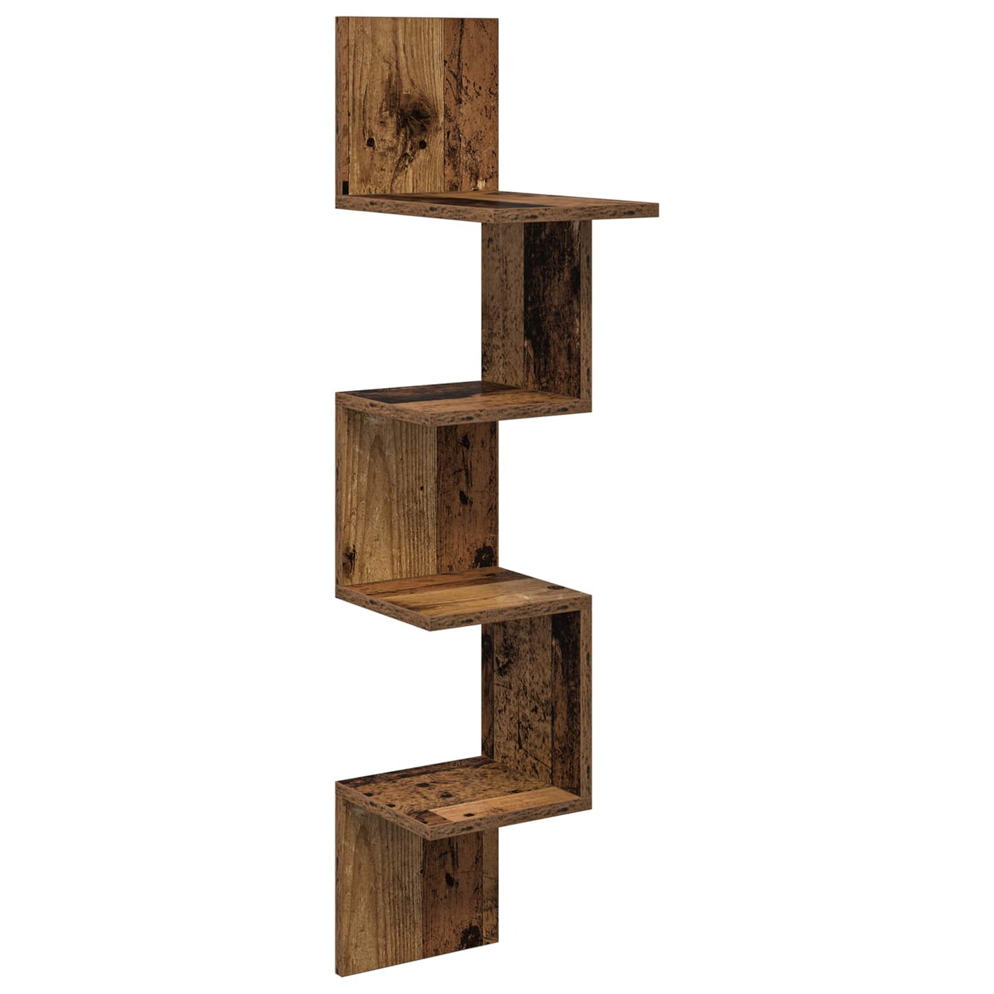 Wall Shelf Wall-Mounted Old Wood 32 x 21 x107 cm