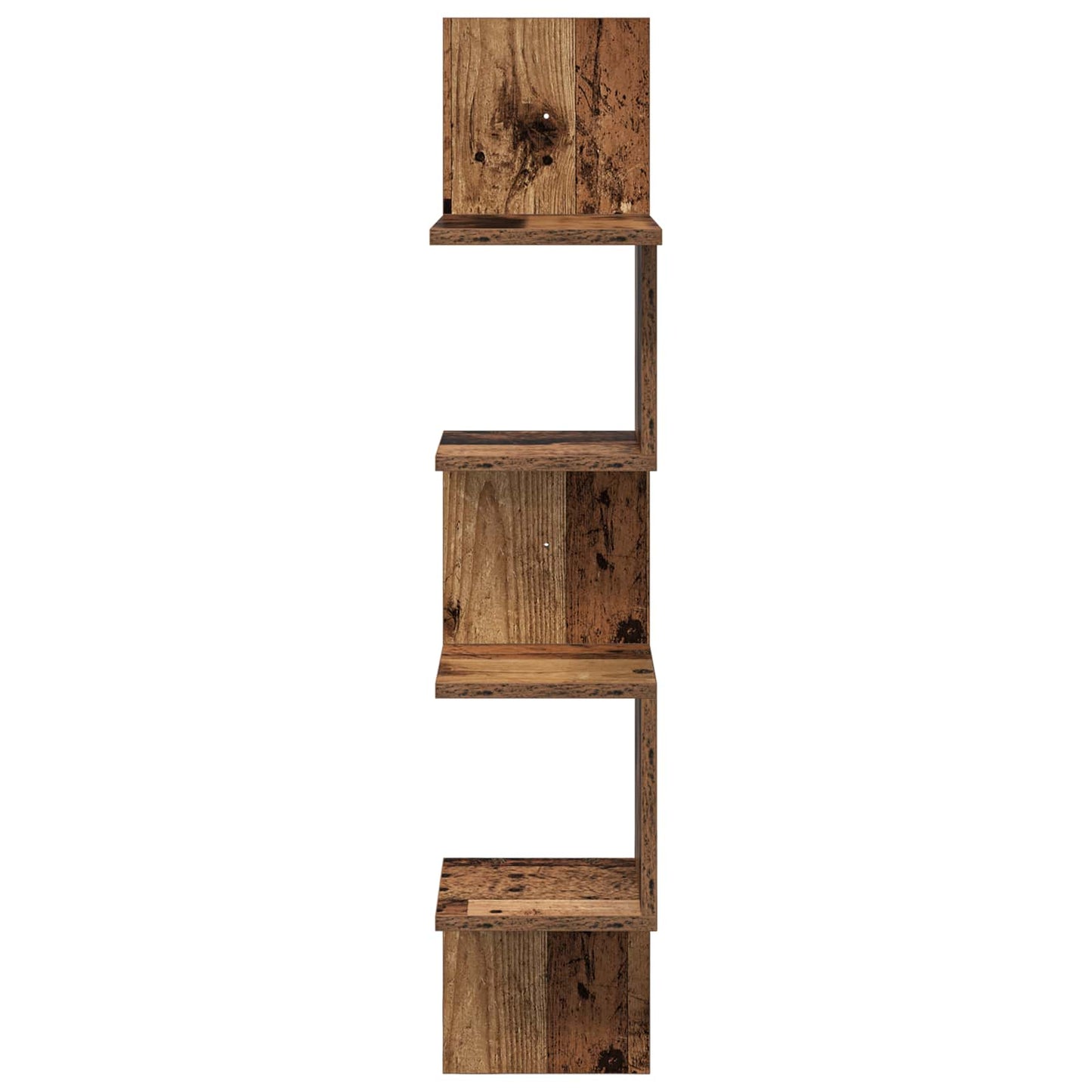 Wall Shelf Wall-Mounted Old Wood 32 x 21 x107 cm