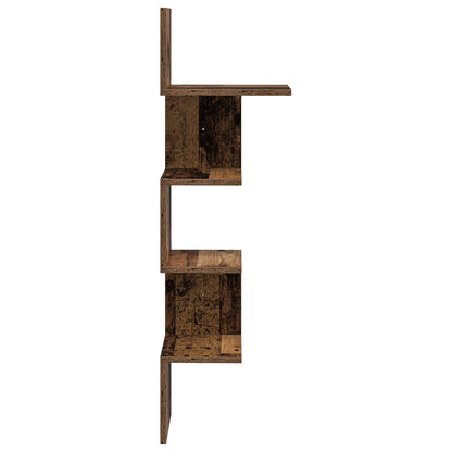 Wall Shelf Wall-Mounted Old Wood 32 x 21 x107 cm