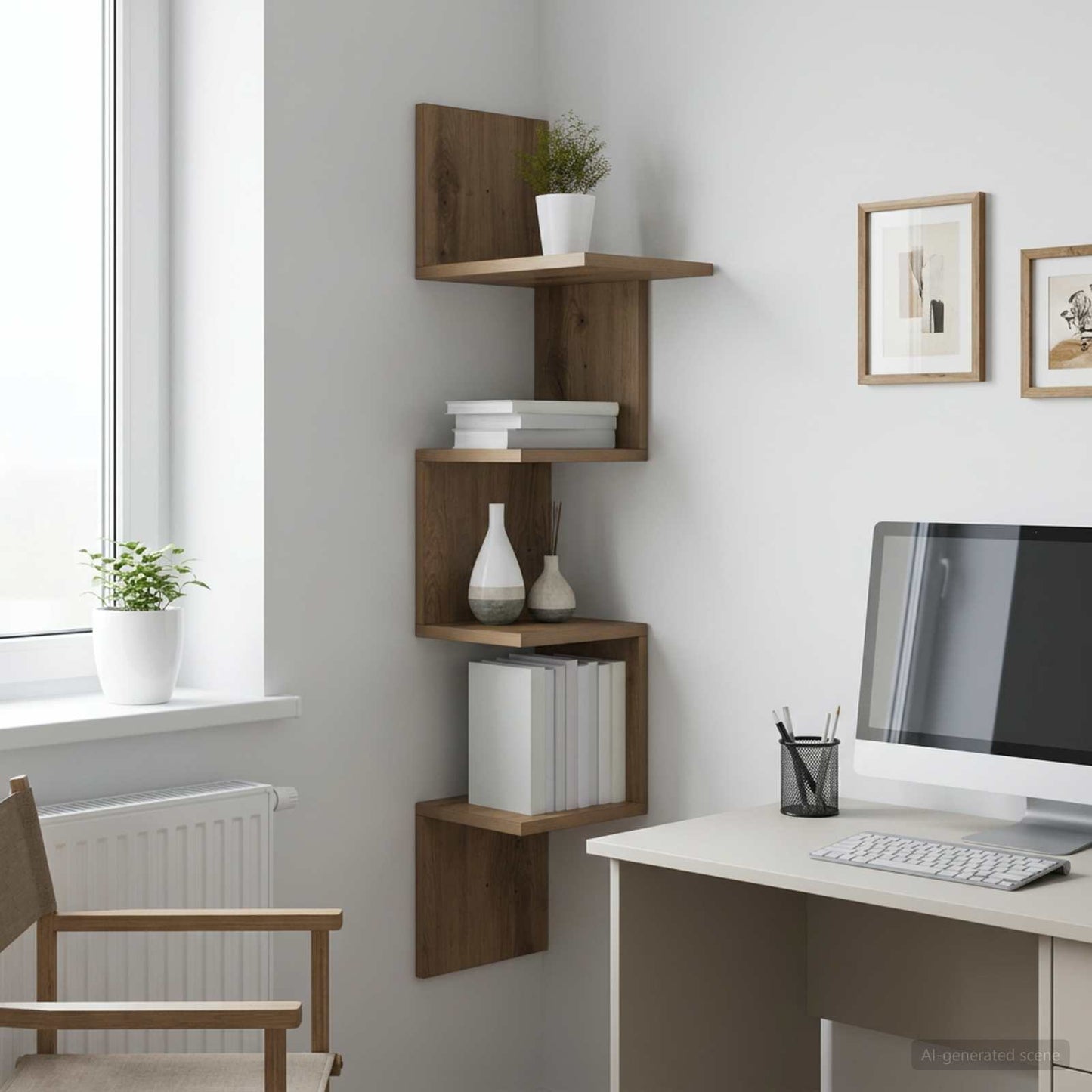 Wall Shelf Wall-Mounted Artisan Oak 32 x 21 x107 cm