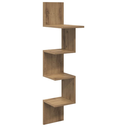 Wall Shelf Wall-Mounted Artisan Oak 32 x 21 x107 cm