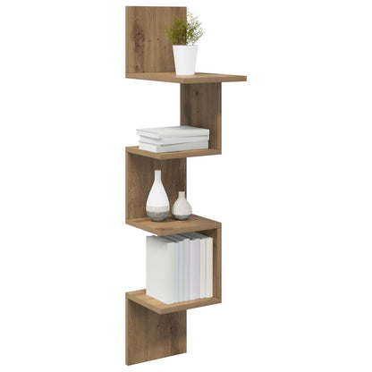 Wall Shelf Wall-Mounted Artisan Oak 32 x 21 x107 cm