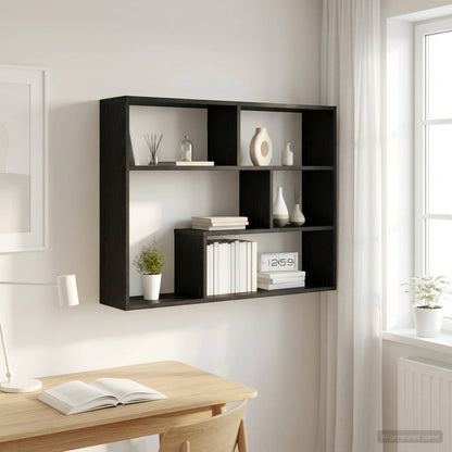 Wall Shelf Wall-Mounted Black Oak 95 x 20 x 69.5 cm