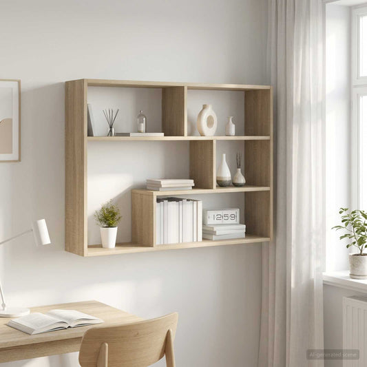 Wall Shelf Wall-Mounted Sonoma Oak 95 x 20 x 69.5 cm
