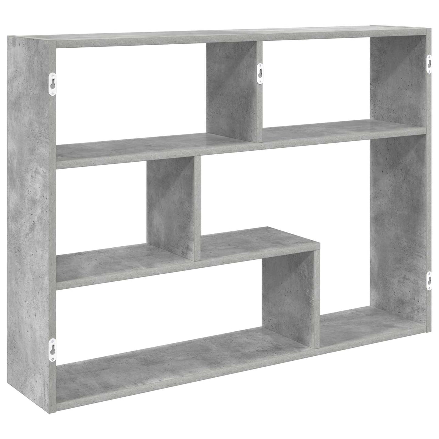 Wall Shelf Wall-Mounted Concrete Grey 95 x 20 x 69.5 cm