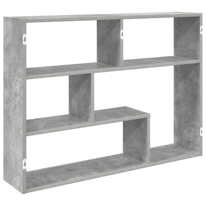 Wall Shelf Wall-Mounted Concrete Grey 95 x 20 x 69.5 cm