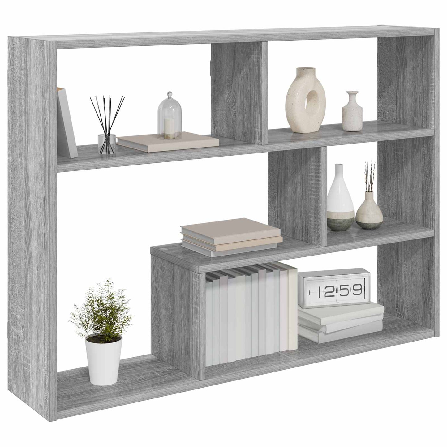 Wall Shelf Wall-Mounted Grey Sonoma 95 x 20 x 69.5 cm