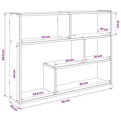 Wall Shelf Wall-Mounted Grey Sonoma 95 x 20 x 69.5 cm