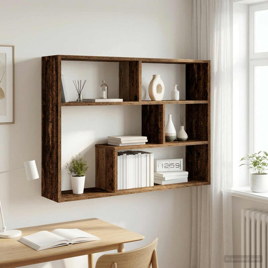 Wall Shelf Wall-Mounted Old Wood 95 x 20 x 69.5 cm