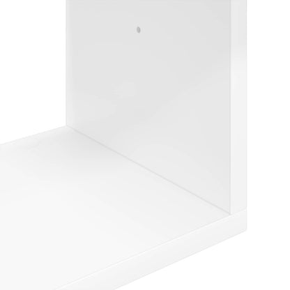 Wall Shelf White 70 x 20 x 100 cm Engineered Wood