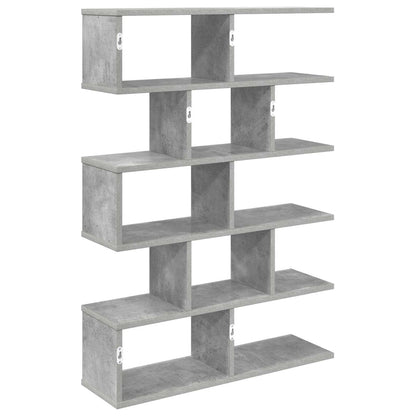 Wall Shelf Concrete Grey 70 x 20 x 100 cm Engineered Wood