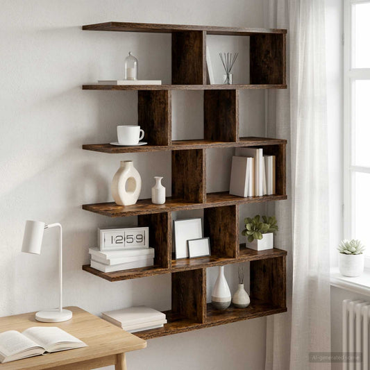 Wall Shelf Smoked Oak 70 x 20 x 100 cm Engineered Wood