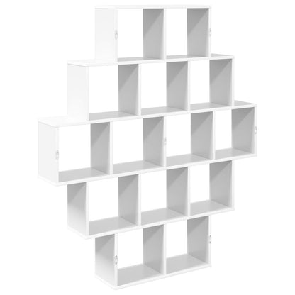 Wall Shelf White 120 x 20 x 136 cm Engineered Wood