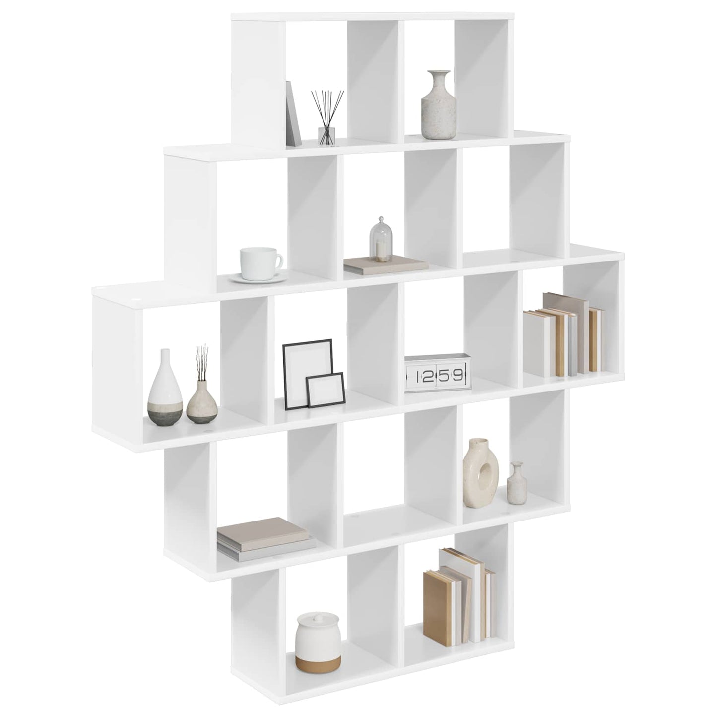 Wall Shelf White 120 x 20 x 136 cm Engineered Wood