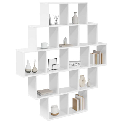 Wall Shelf White 120 x 20 x 136 cm Engineered Wood