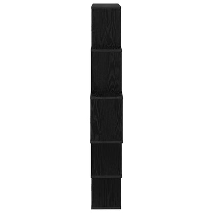 Wall Shelf Black Oak 120 x 20 x 136 cm Engineered Wood