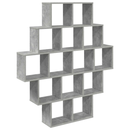 Wall Shelf Concrete Grey 120 x 20 x 136 cm Engineered Wood