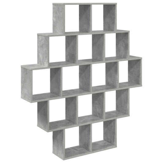 Wall Shelf Concrete Grey 120 x 20 x 136 cm Engineered Wood
