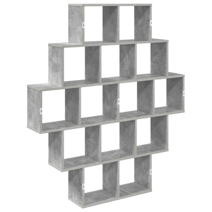 Wall Shelf Concrete Grey 120 x 20 x 136 cm Engineered Wood