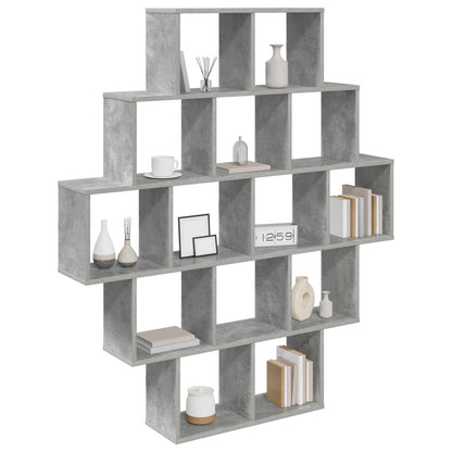 Wall Shelf Concrete Grey 120 x 20 x 136 cm Engineered Wood