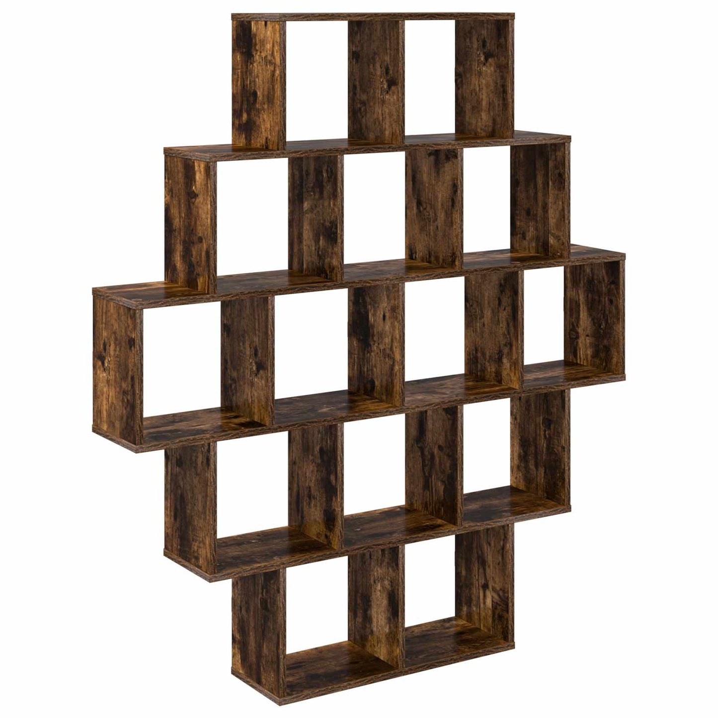 Wall Shelf Smoked Oak 120 x 20 x 136 cm Engineered Wood