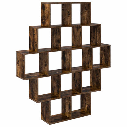 Wall Shelf Smoked Oak 120 x 20 x 136 cm Engineered Wood