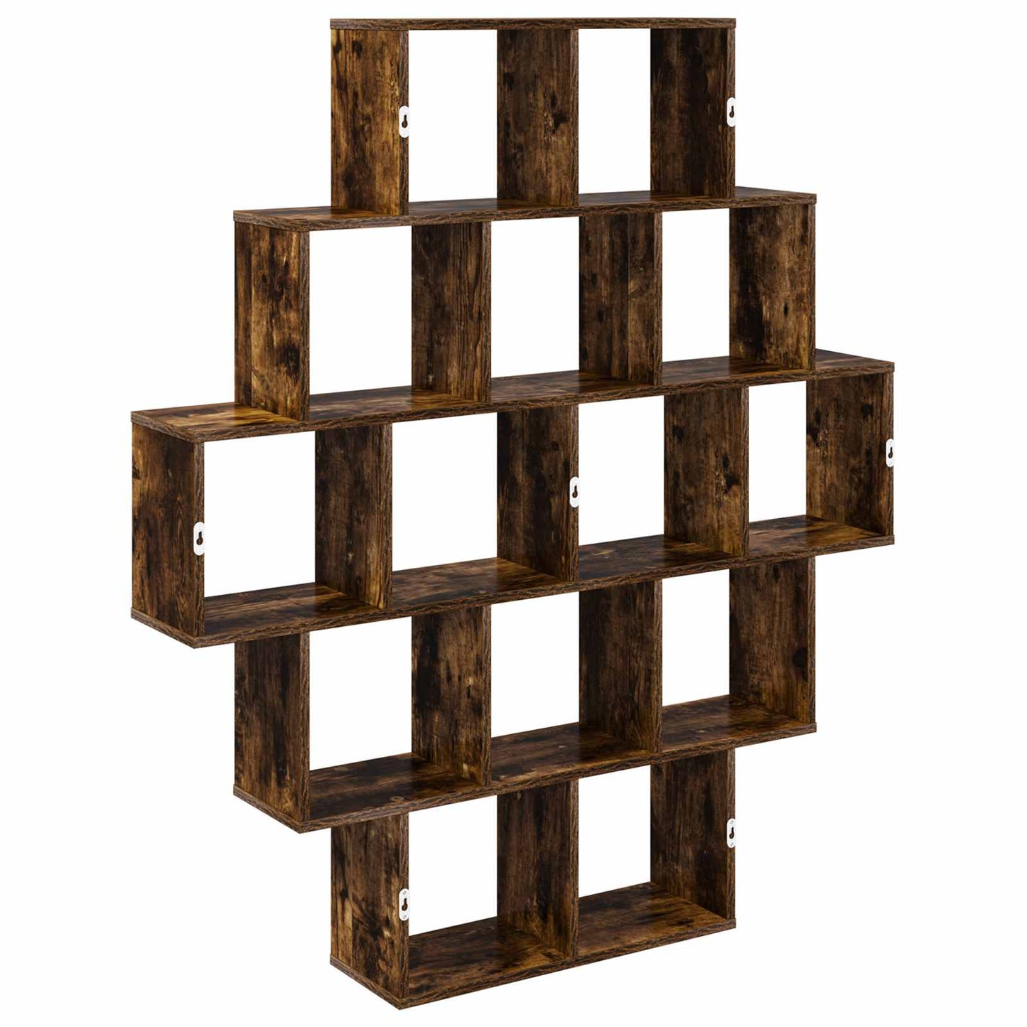 Wall Shelf Smoked Oak 120 x 20 x 136 cm Engineered Wood