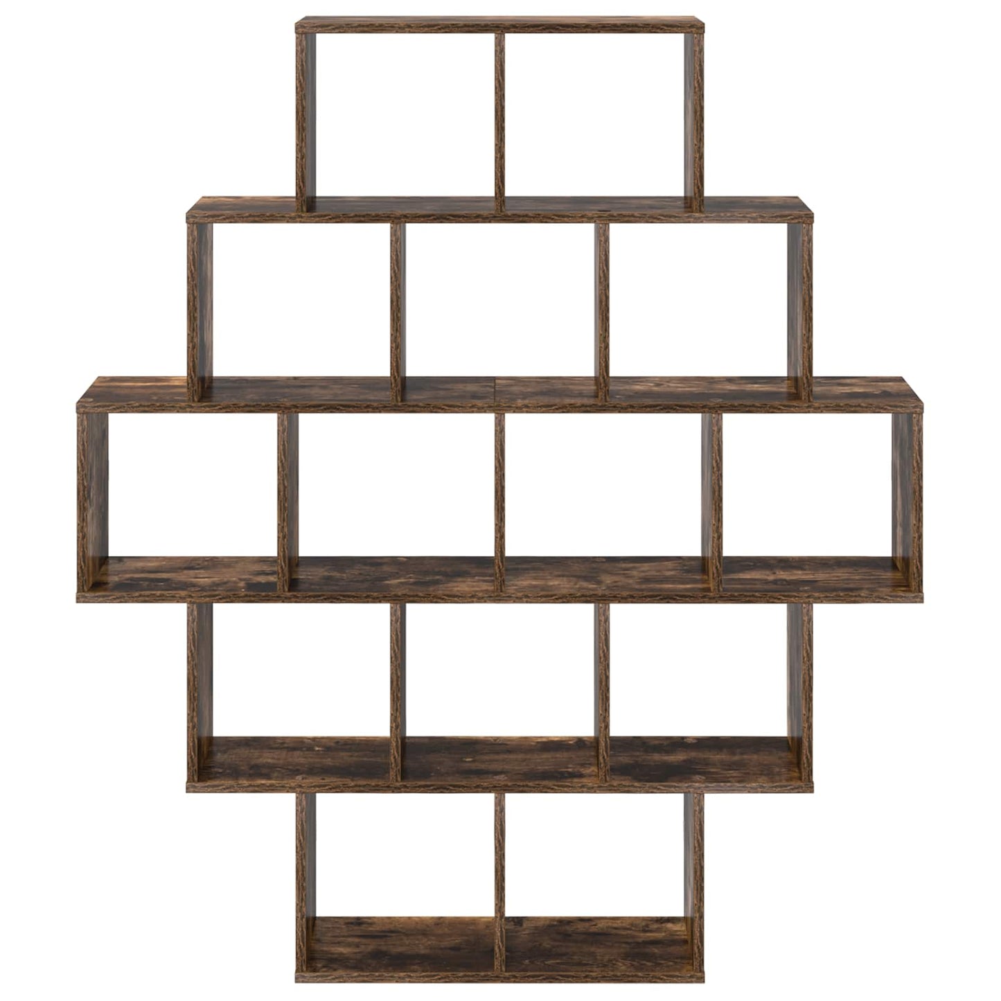 Wall Shelf Smoked Oak 120 x 20 x 136 cm Engineered Wood