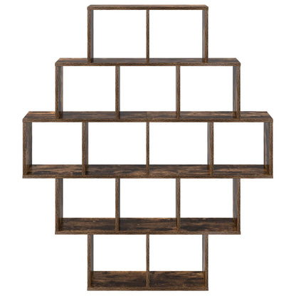Wall Shelf Smoked Oak 120 x 20 x 136 cm Engineered Wood