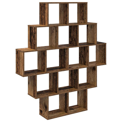 Wall Shelf Old Wood 120 x 20 x 136 cm Engineered Wood
