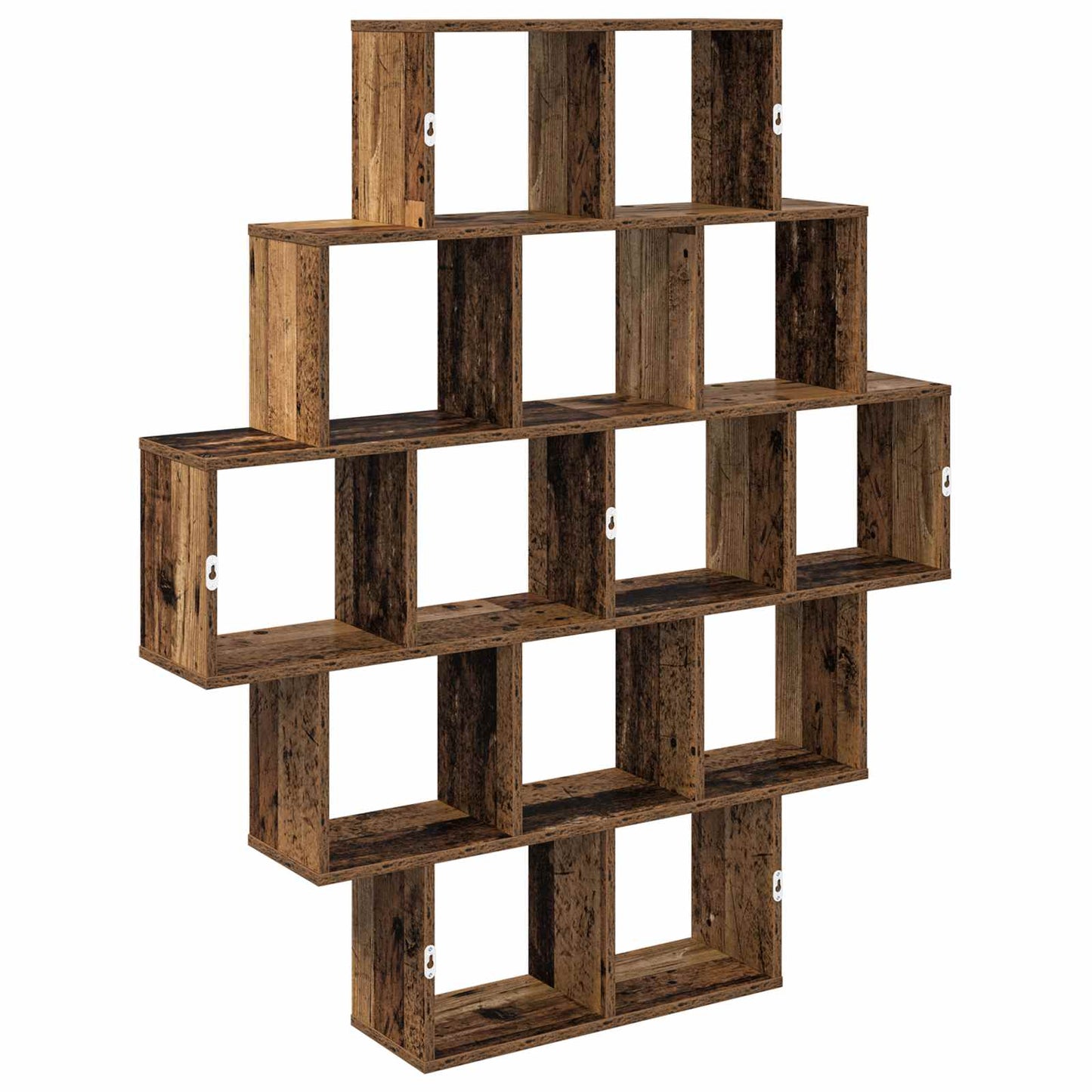 Wall Shelf Old Wood 120 x 20 x 136 cm Engineered Wood
