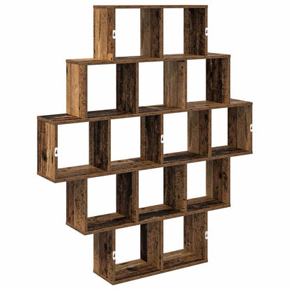 Wall Shelf Old Wood 120 x 20 x 136 cm Engineered Wood