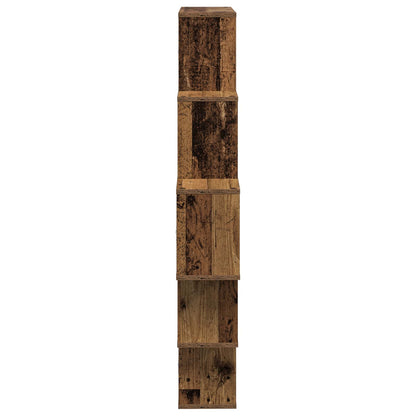Wall Shelf Old Wood 120 x 20 x 136 cm Engineered Wood