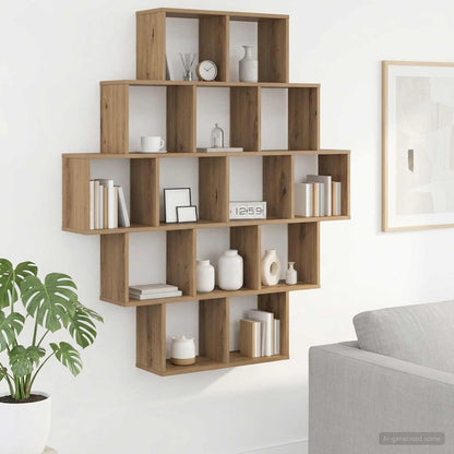 Wall Shelf Artisan Oak 120 x 20 x 136 cm Engineered Wood