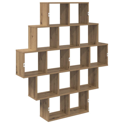 Wall Shelf Artisan Oak 120 x 20 x 136 cm Engineered Wood