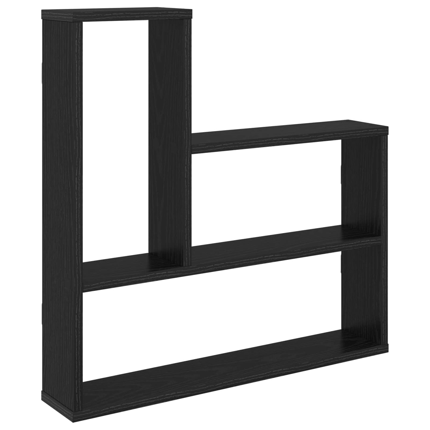Wall Shelf Black Oak 60 x 11 x 60 cm Engineered Wood