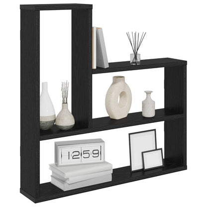 Wall Shelf Black Oak 60 x 11 x 60 cm Engineered Wood