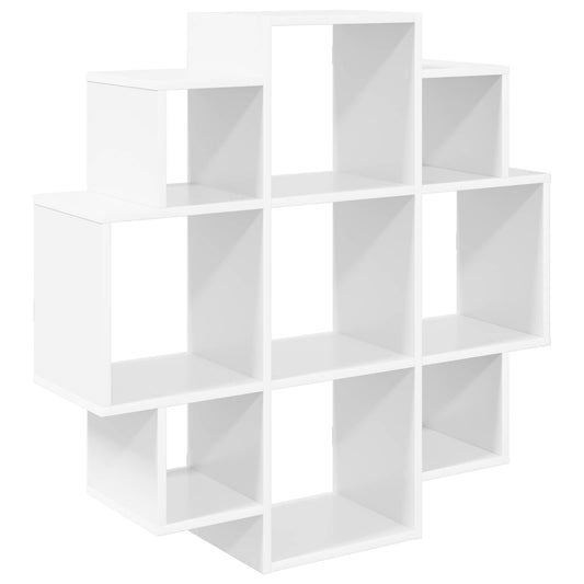 Wall Shelf White 90 x 25 x 90 cm Engineered Wood