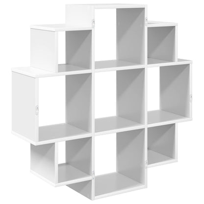 Wall Shelf White 90 x 25 x 90 cm Engineered Wood