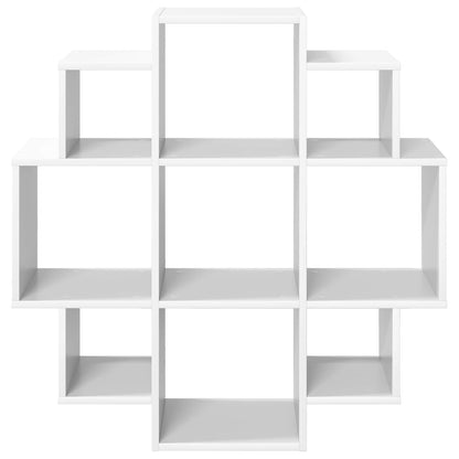 Wall Shelf White 90 x 25 x 90 cm Engineered Wood