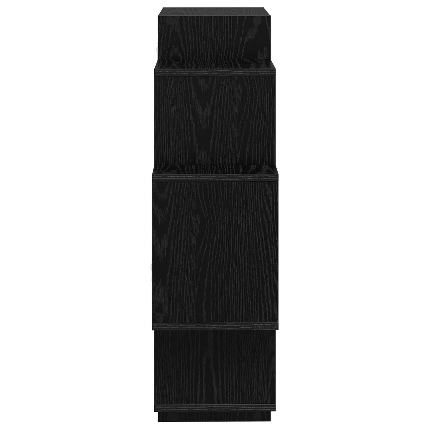 Wall Shelf Black Oak 90 x 25 x 90 cm Engineered Wood