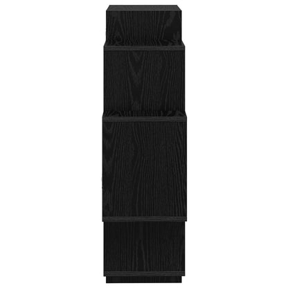 Wall Shelf Black Oak 90 x 25 x 90 cm Engineered Wood