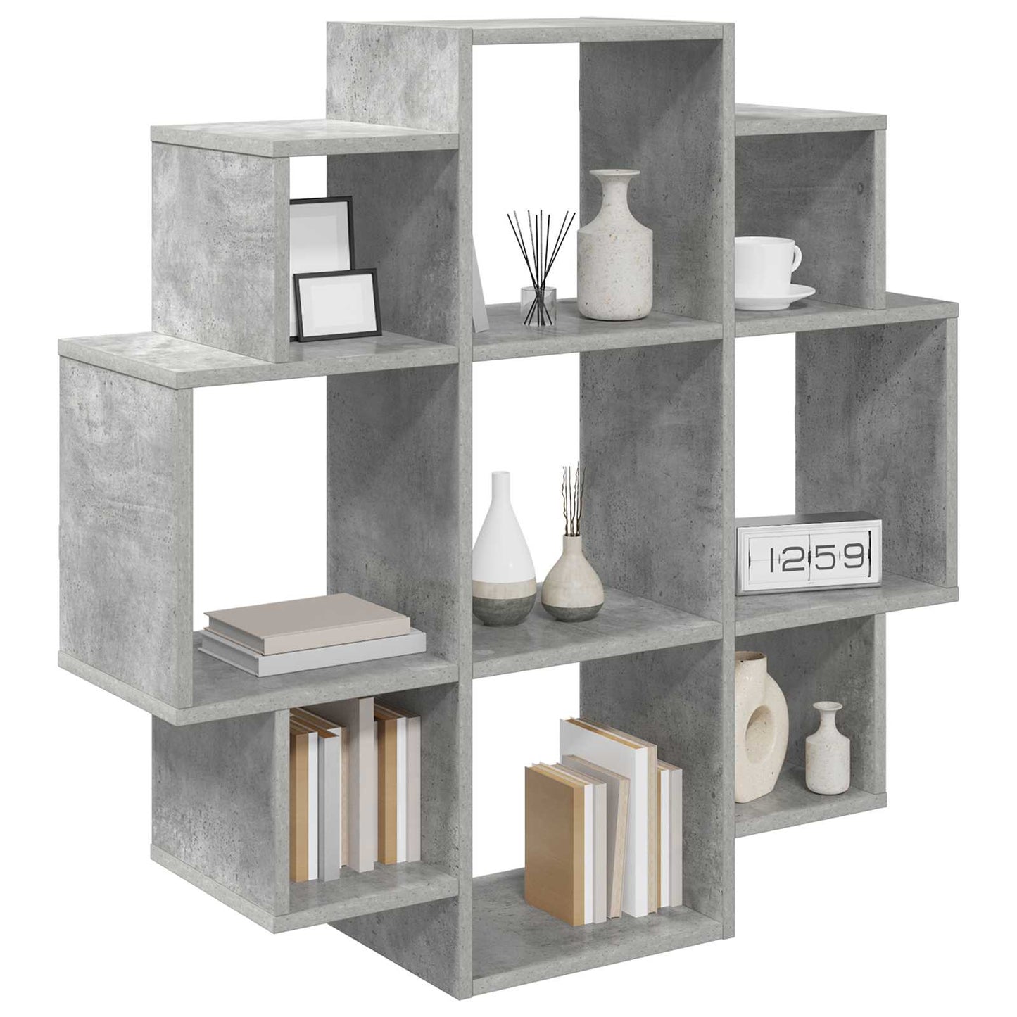 Wall Shelf Concrete Grey 90 x 25 x 90 cm Engineered Wood