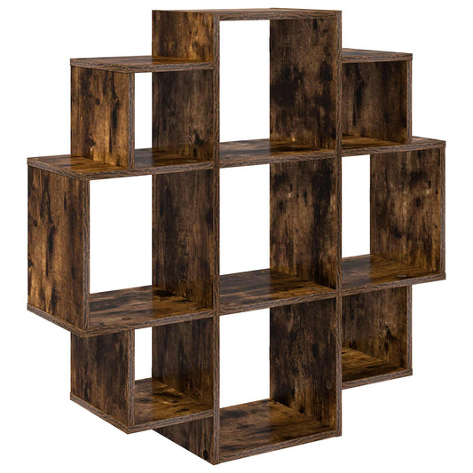 Wall Shelf Smoked Oak 90 x 25 x 90 cm Engineered Wood
