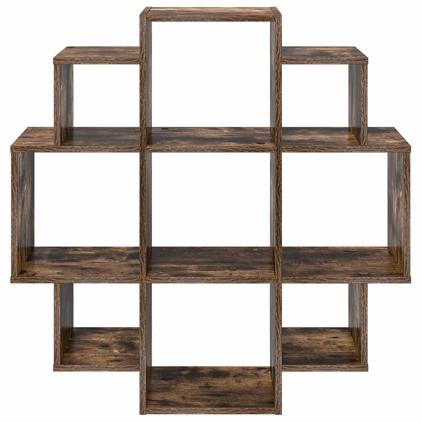 Wall Shelf Smoked Oak 90 x 25 x 90 cm Engineered Wood