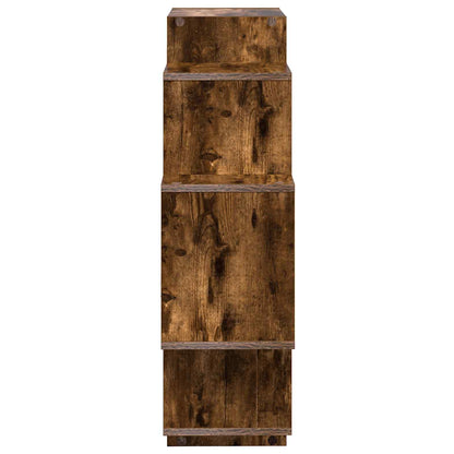 Wall Shelf Smoked Oak 90 x 25 x 90 cm Engineered Wood