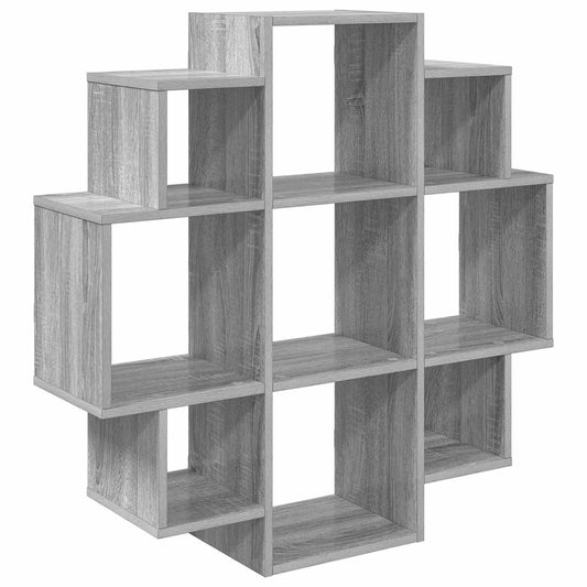 Wall Shelf Grey Sonoma 90 x 25 x 90 cm Engineered Wood