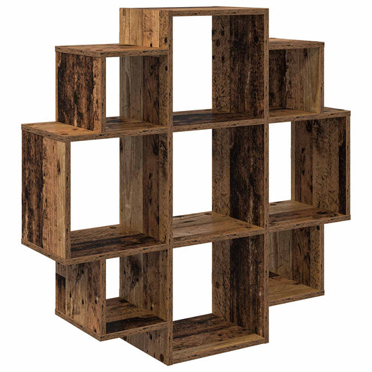 Wall Shelf Old Wood 90 x 25 x 90 cm Engineered Wood