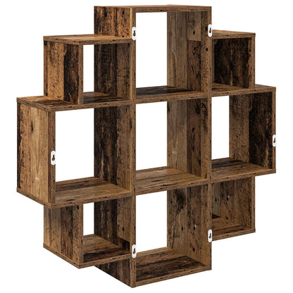 Wall Shelf Old Wood 90 x 25 x 90 cm Engineered Wood