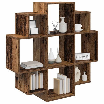 Wall Shelf Old Wood 90 x 25 x 90 cm Engineered Wood
